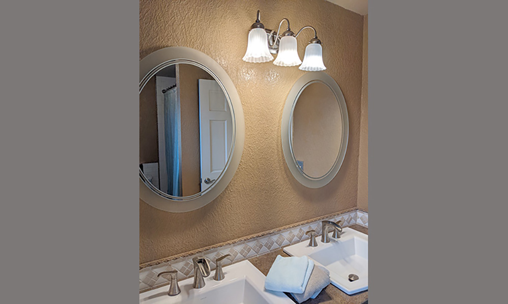 Upstairs Bath Sink and Mirrors